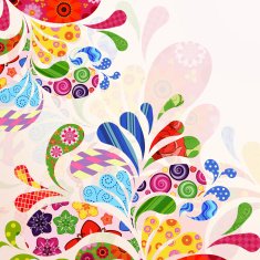 Abstract ornamental floral background N4