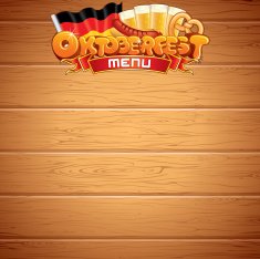 Oktoberfest Menu Template Vector Illustration