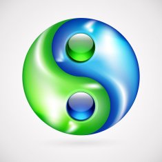 yin-yang - round design element N2