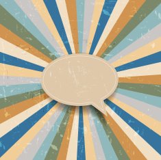 Vector retro speech bubble background N2