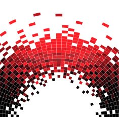 abstract red wave check technology pattern background N2