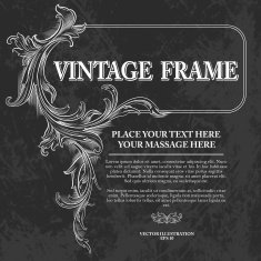 Vintage Frame Vector Illustration N14