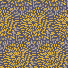 Seamless splattered fireworks pattern in orange and purple
