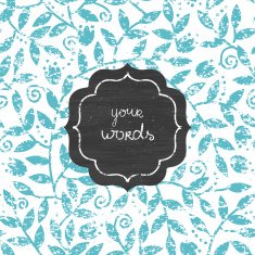 Chalk leaves blackboard frame seamless pattern background