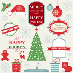 Christmas Labels - Illustration N6