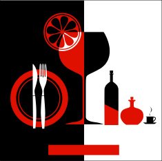 Red & black Restaurant menu N2