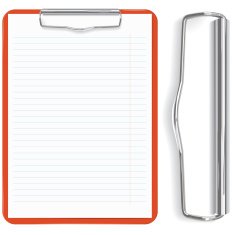 high detailed red clipboard and paper sheet N2