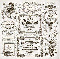 Restaurant menu background N6