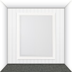 Room with a blank banner on the wall N2
