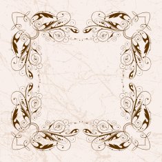 Vintage Floral Frame N54