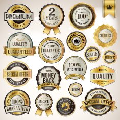Set of luxury badges and stickers N2