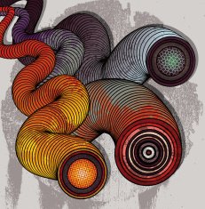 three rusty snakes