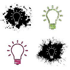 grunge icons - light bulb