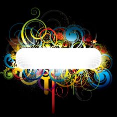 Color background swirl design N2