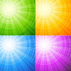 Two credit Four color rays background