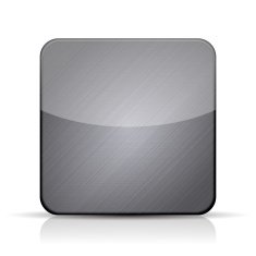 Vector metal app icon on white background Eps10 N2
