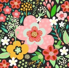 Seamless floral pattern - scandinavian style N4