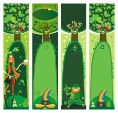 St Patrick's Day banners with copyspace