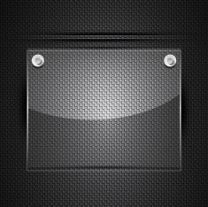 Vector glass plate in carbon texture