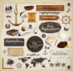 Vintage Retro Labels Icon Set N15