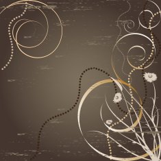 Grunge floral background N121
