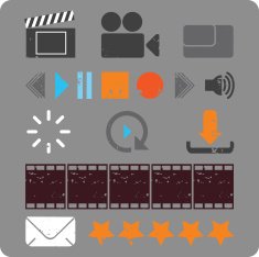 Textured Internet Movie Icons