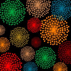 vector of color fireworks N2