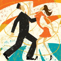 Retro Dancing Couple N2