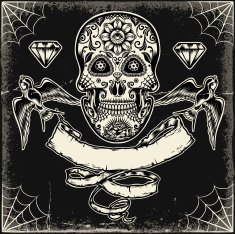 Mexican ornate skull N2