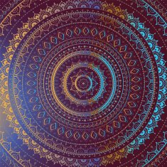 Gold Mandala Indian decorative pattern N2