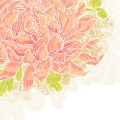 Vector background with chrysanthemum N2