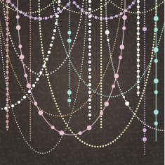 Abstract Vector Background with Hanging Garlands and Lights N2
