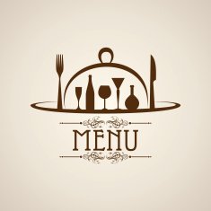 template for menu card with cutlery N4