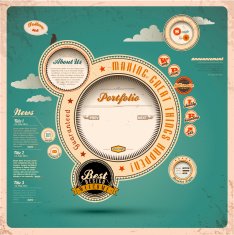 Retro web design template N2