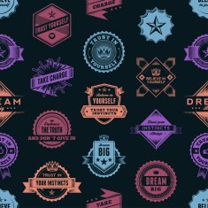 Vintage Label Seamless Pattern