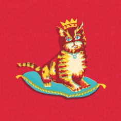Royal Cat Sitting on a Pillow