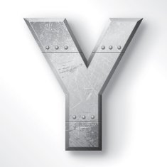 Metal Letter Y