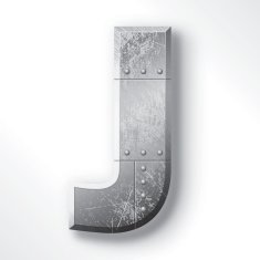 Metal Letter J N2