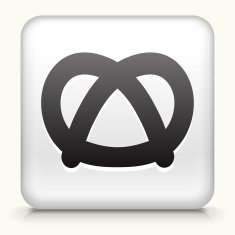 Square Button with Pretzel N2