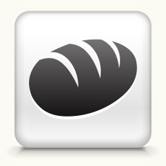 Square Button with Loaf of Bread N2