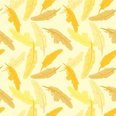 Hand Drawn Vintage Feather Seamless Pattern