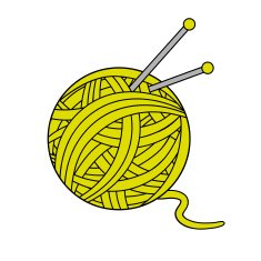 Ball of yarn and needles N2