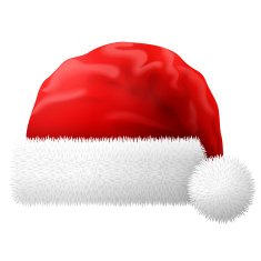 Santa Claus hat isolated on white background free image download