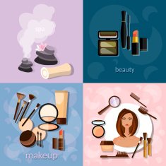 Beauty salon makeup woman face cosmetology spa set N2