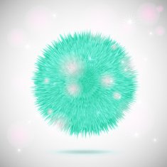Vector fluffy abstract ball illustration