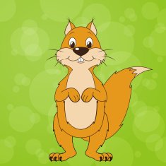 Smiling cartoon squirrel vector illustration N2