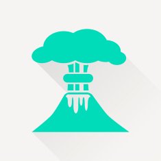 volcano mountain erupting icon N7