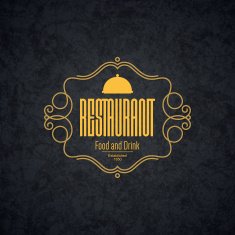 Vintage logotype for restaurant bars coffee house cafeteria