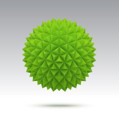 Abstract green vector sphere with triangular faces