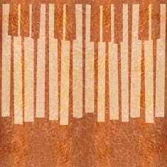 Abstract musical piano keys - seamless background wood texture